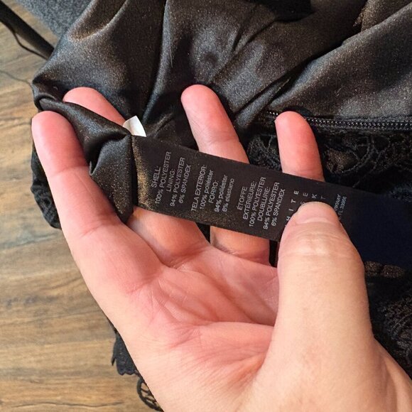 NWT White House Black Market black lacy sheath dress - Picture 6 of 6